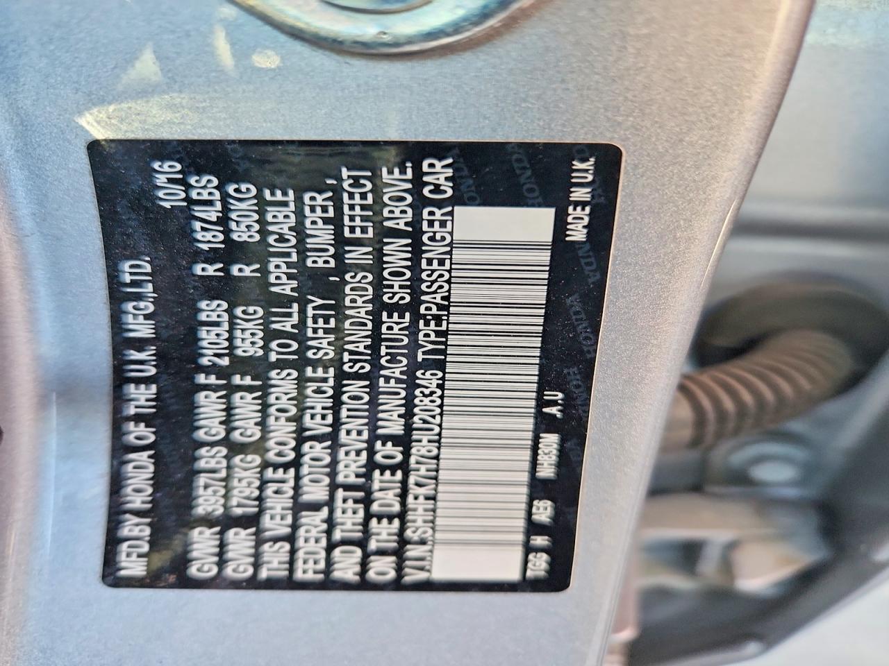 2017 HONDA CIVIC