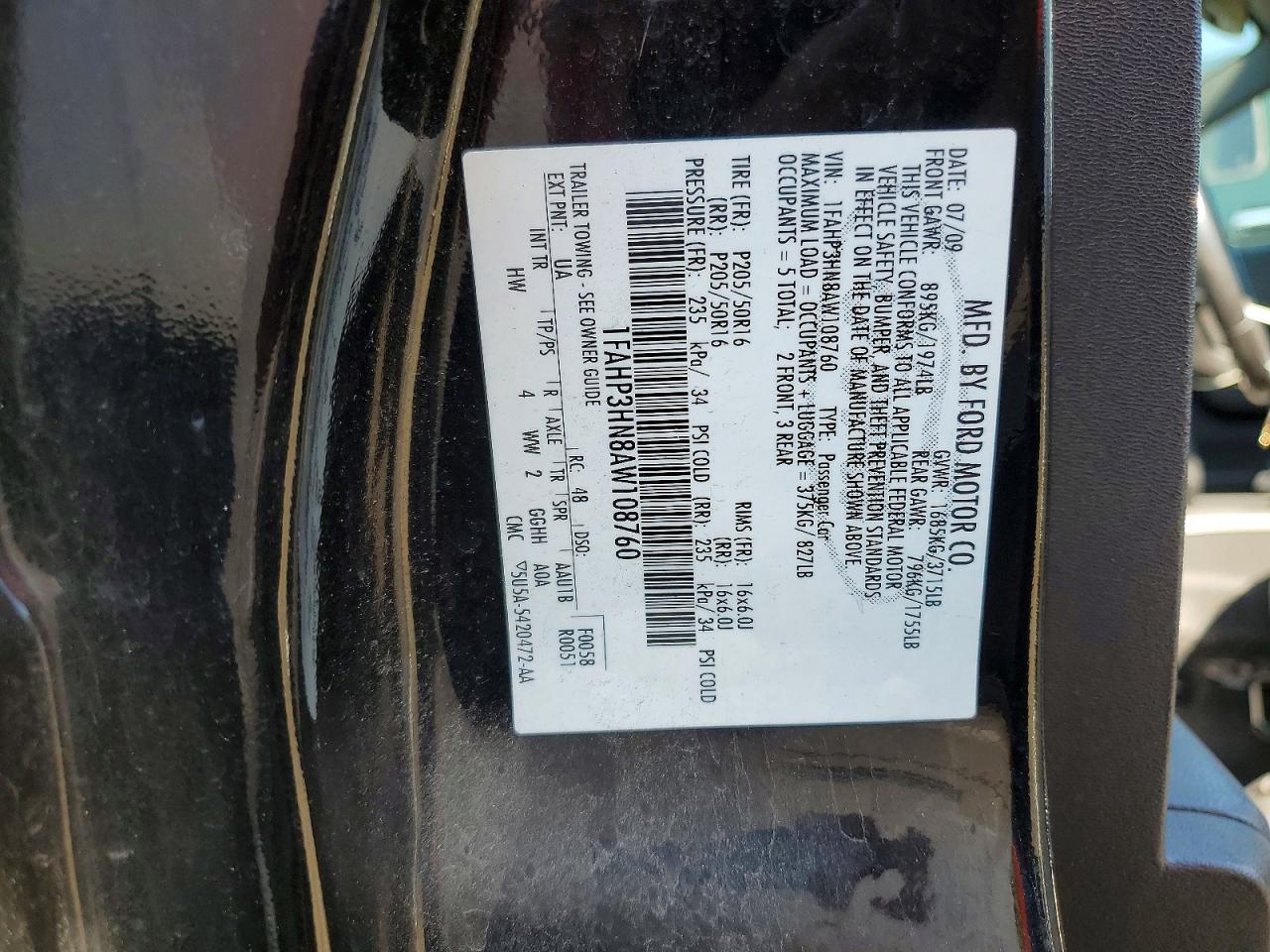 2010 FORD FOCUS