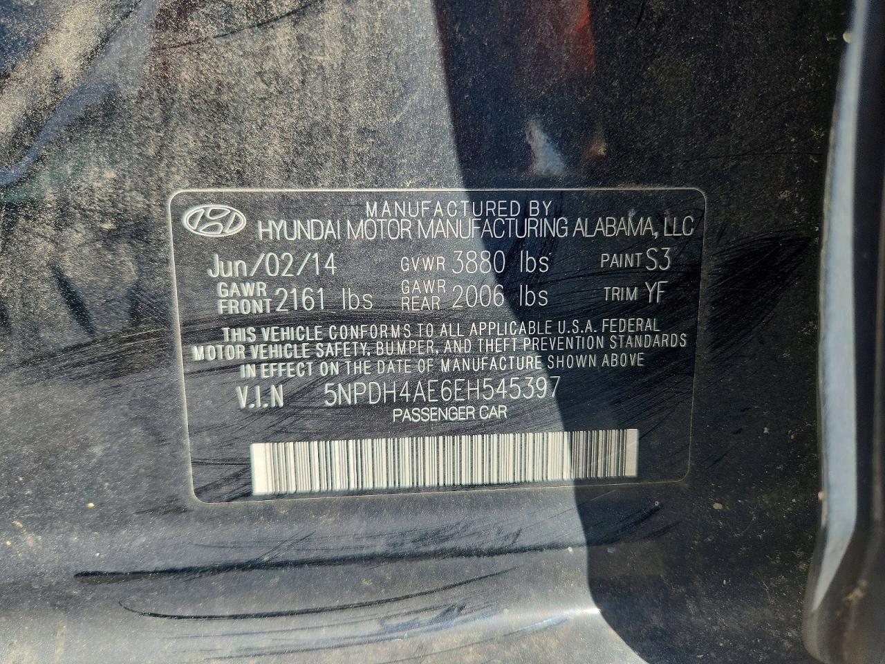 2014 HYUNDAI ELANTRA