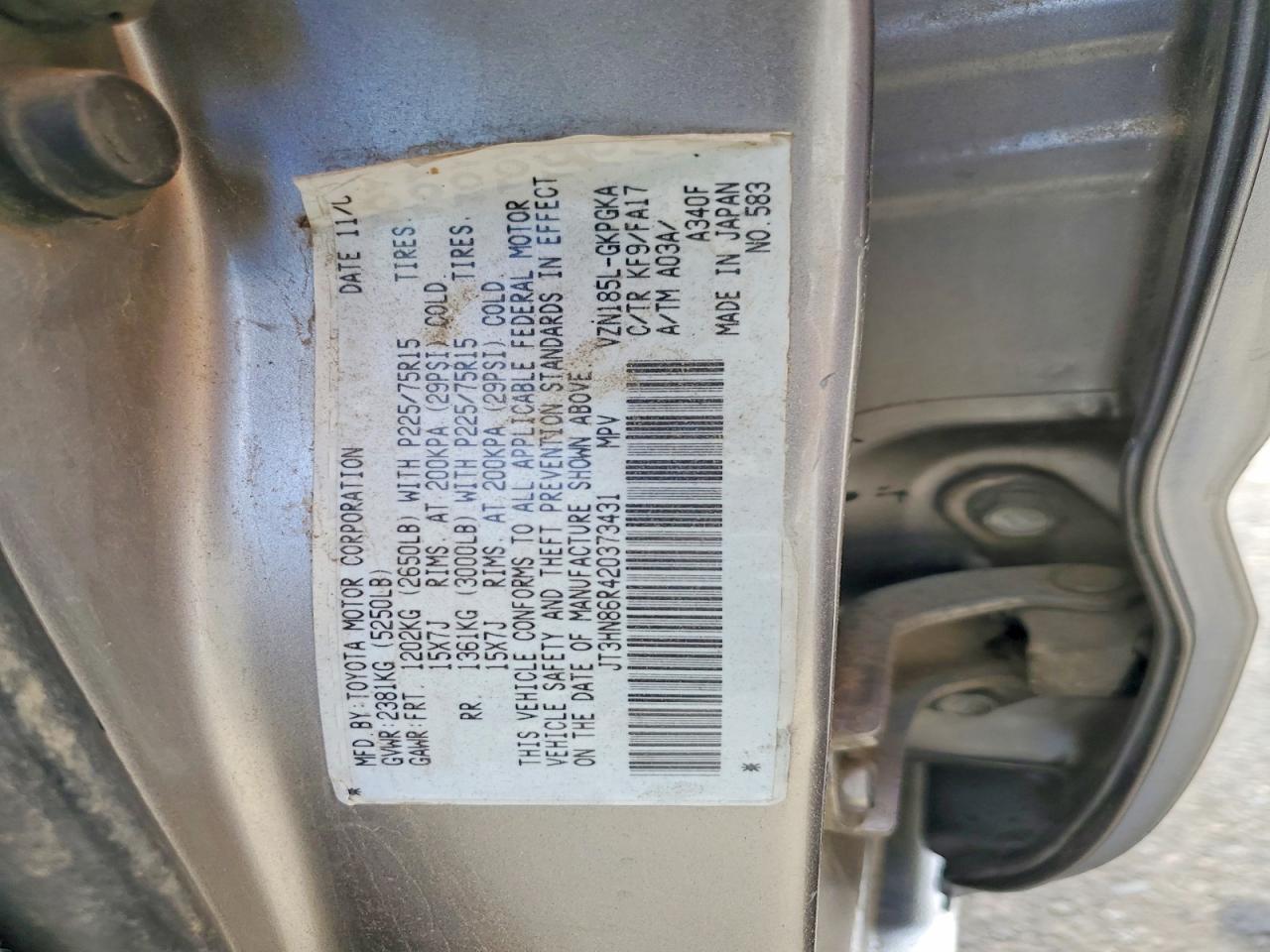 2002 TOYOTA 4RUNNER