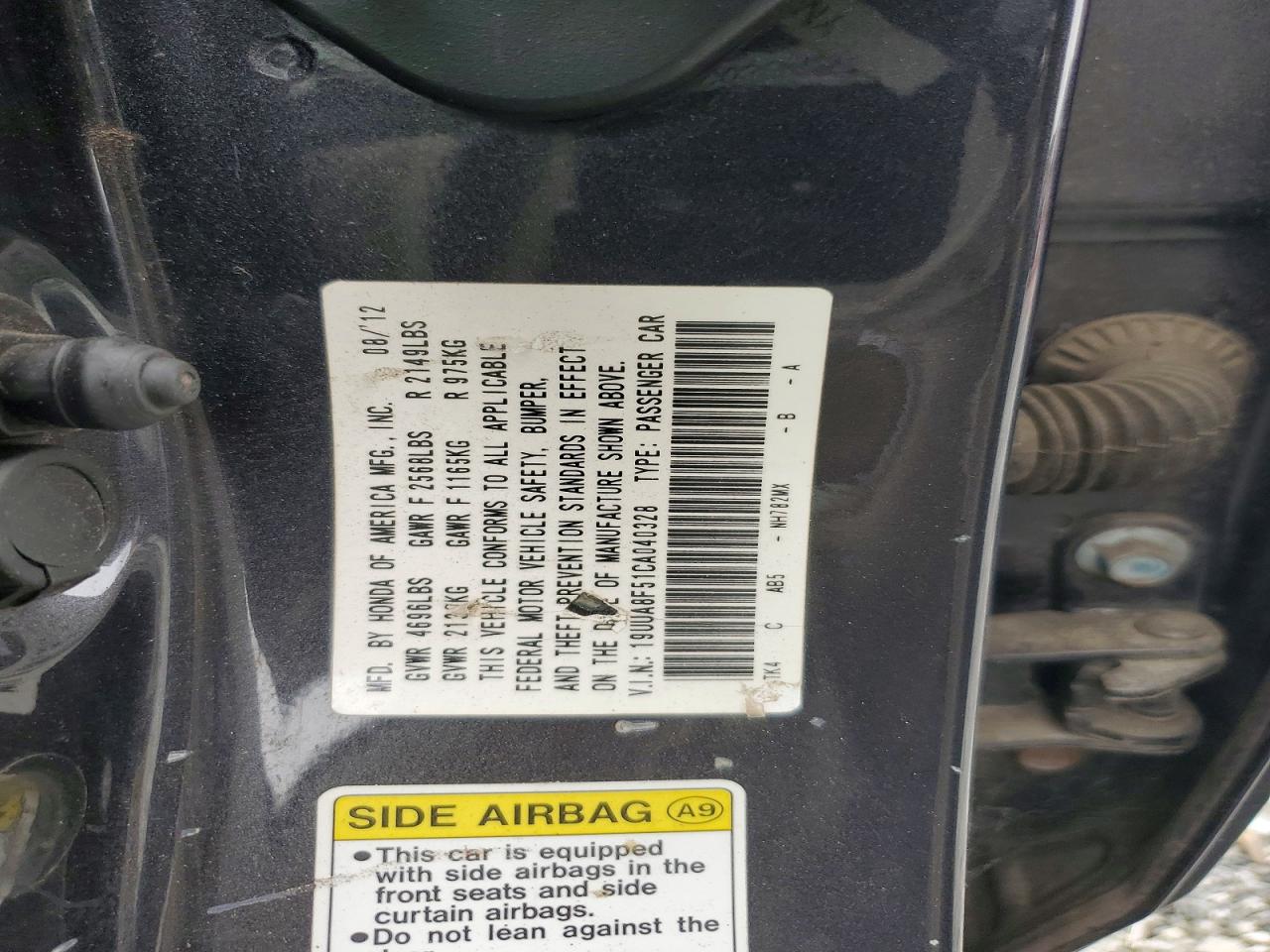 2012 ACURA TL