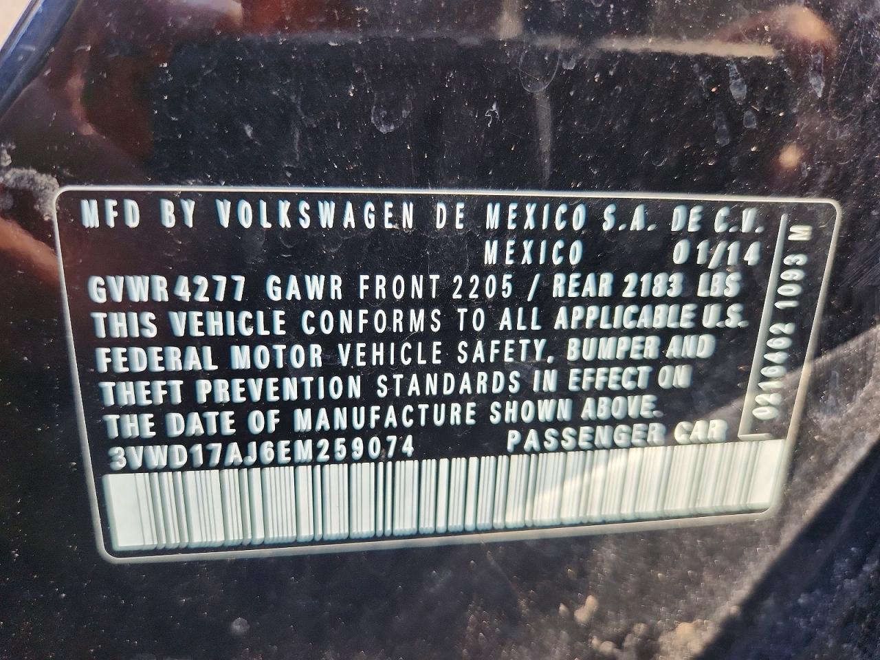 2014 VOLKSWAGEN JETTA