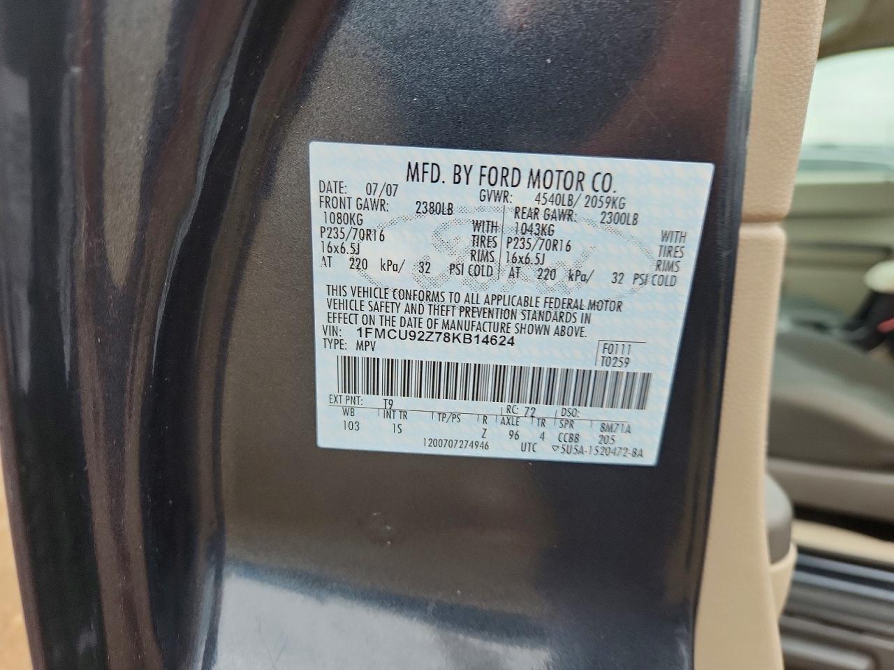 2008 FORD ESCAPE