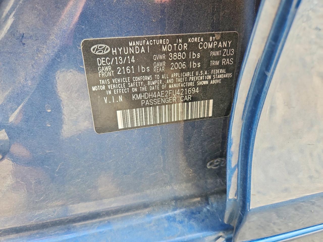 2015 HYUNDAI ELANTRA
