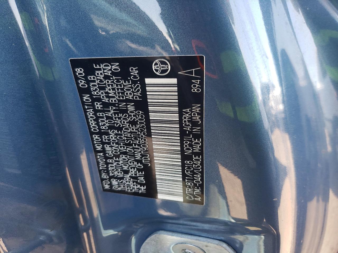 2009 TOYOTA YARIS