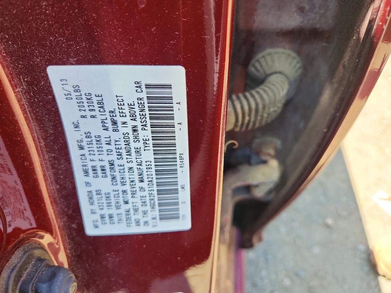 2013 HONDA ACCORD
