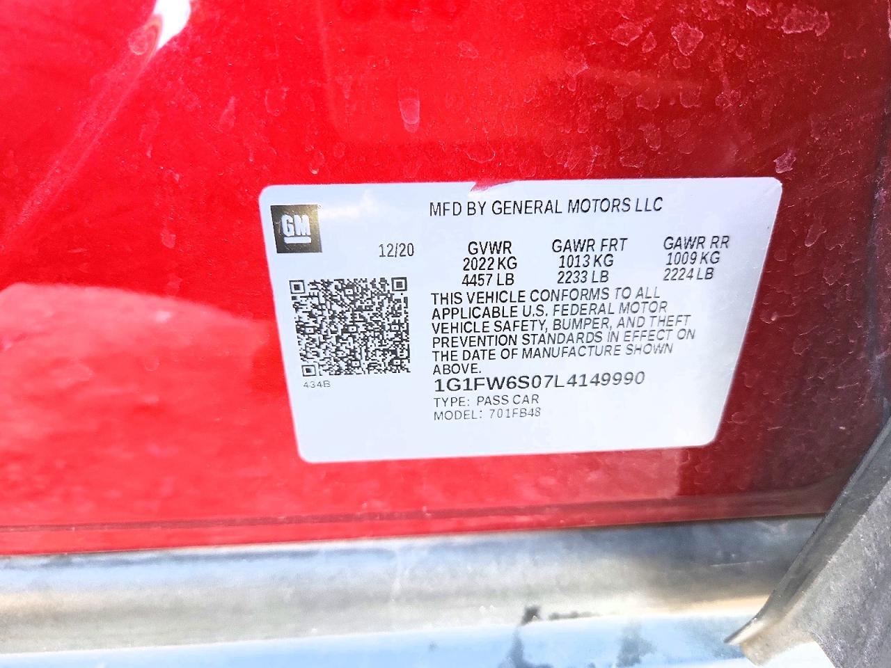 2020 CHEVROLET BOLT