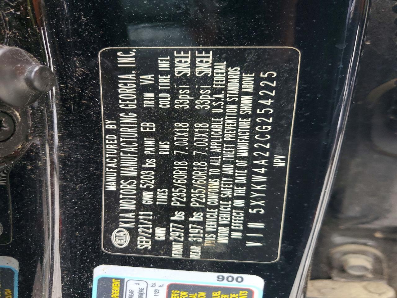 2012 KIA SORENTO