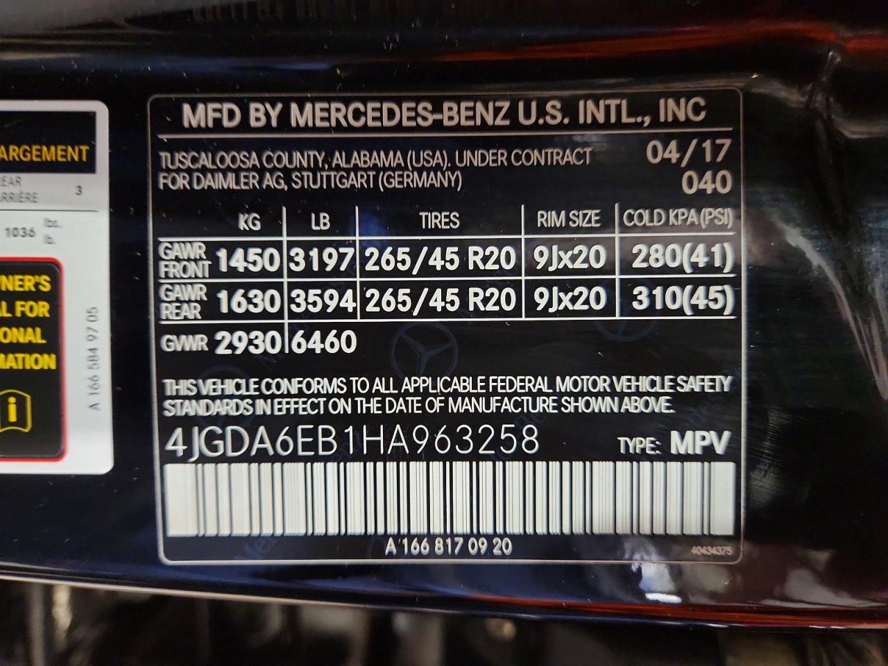 2017 MERCEDES-BENZ GLE-CLASS