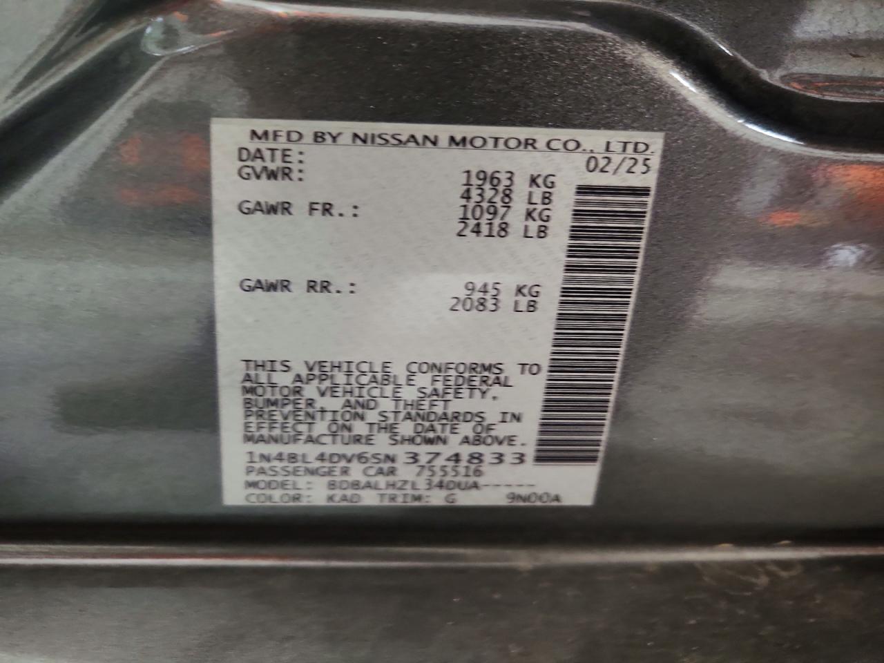 2025 NISSAN ALTIMA