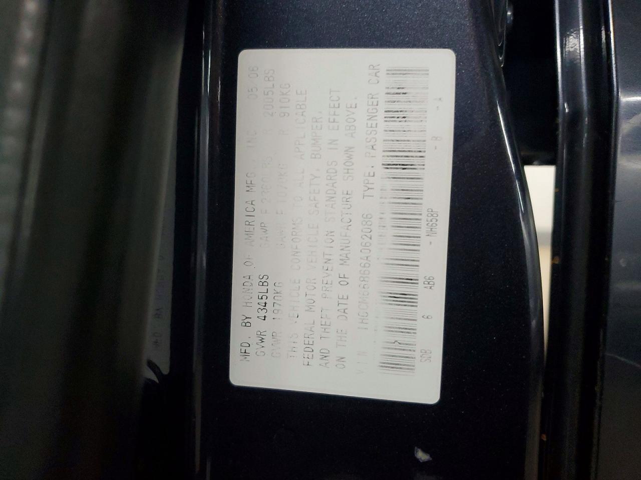 2006 HONDA ACCORD