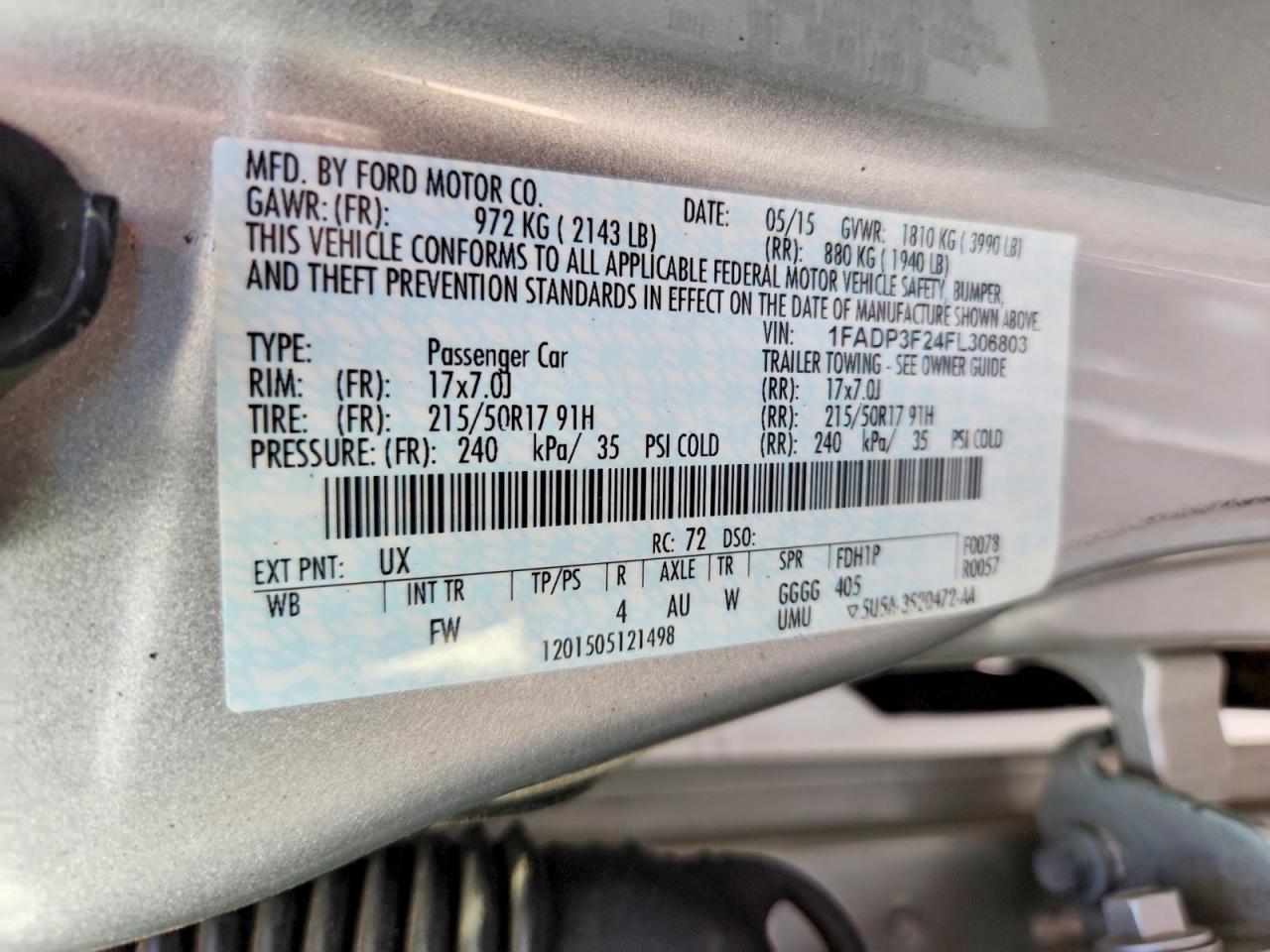 2015 FORD FOCUS