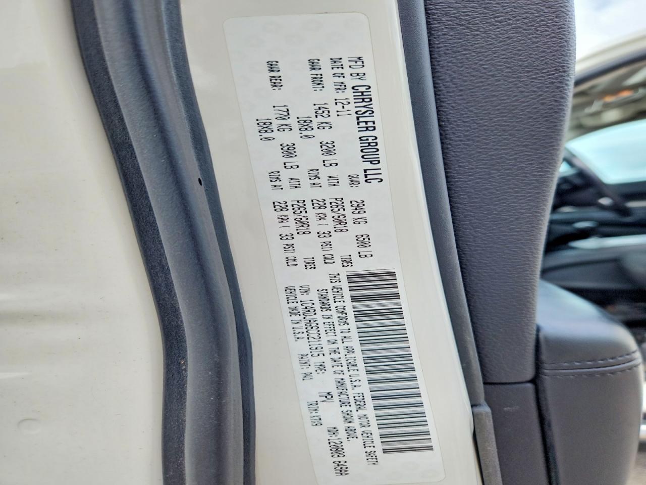 2012 DODGE DURANGO