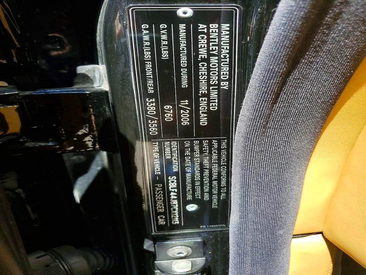 2007 BENTLEY ALL OTHER