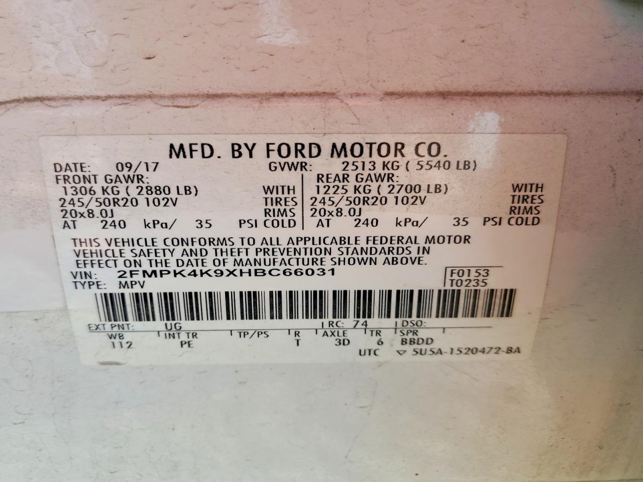 2017 FORD EDGE