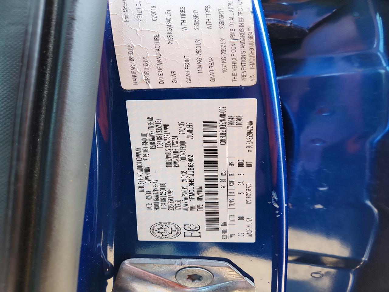2018 FORD ESCAPE