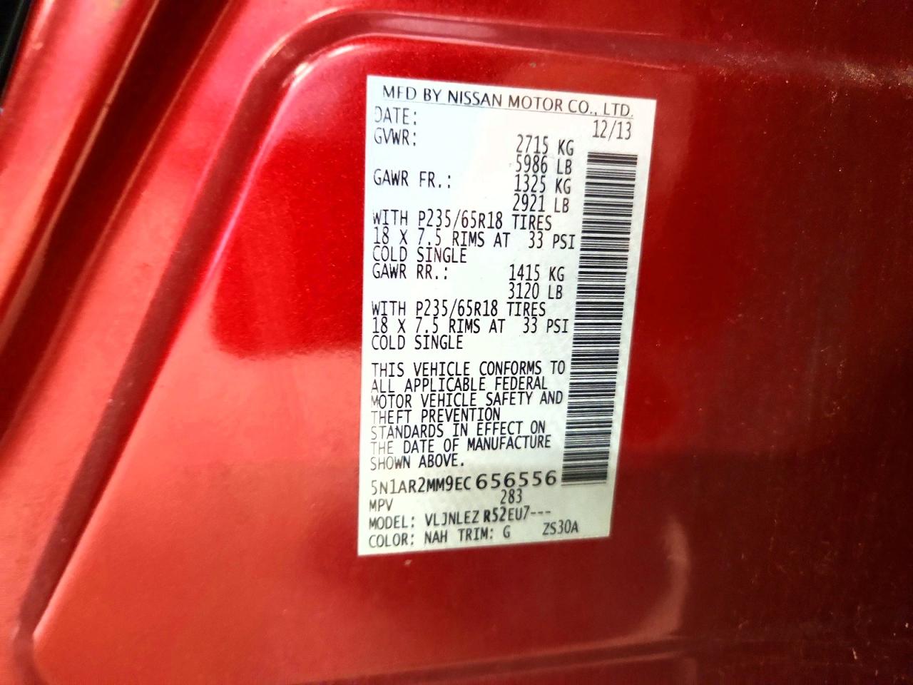 2014 NISSAN PATHFINDER