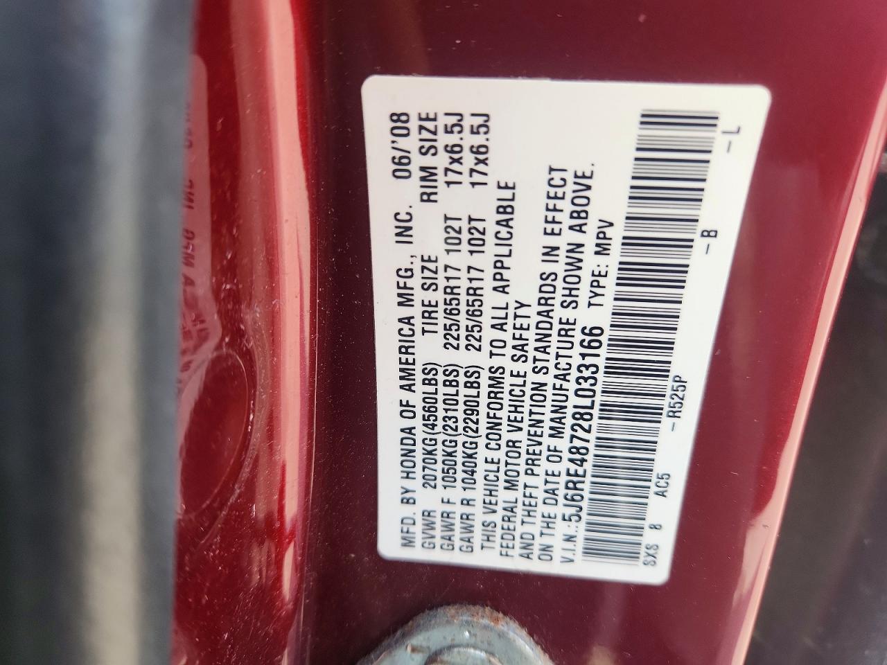 2008 HONDA CRV