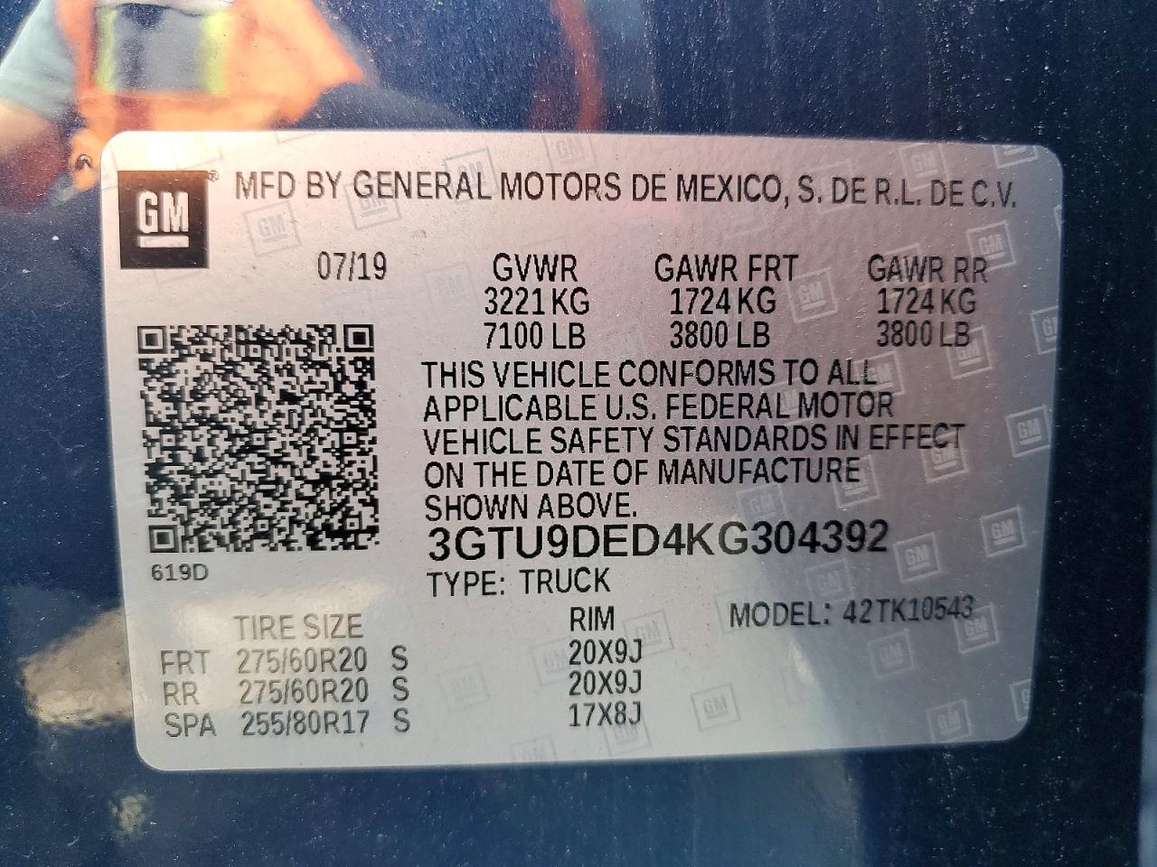 2019 GMC SIERRA