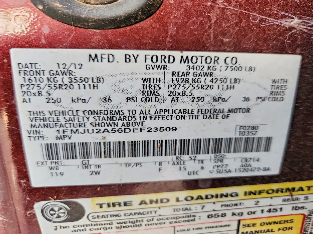 2013 FORD EXPEDITION