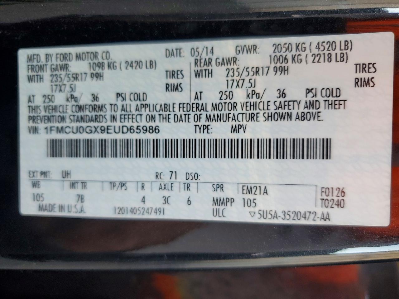 2014 FORD ESCAPE