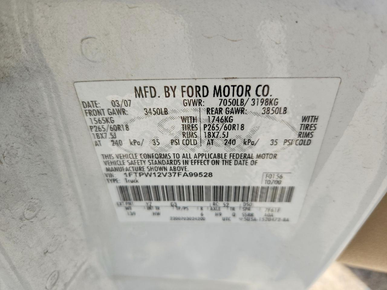 2007 FORD F150