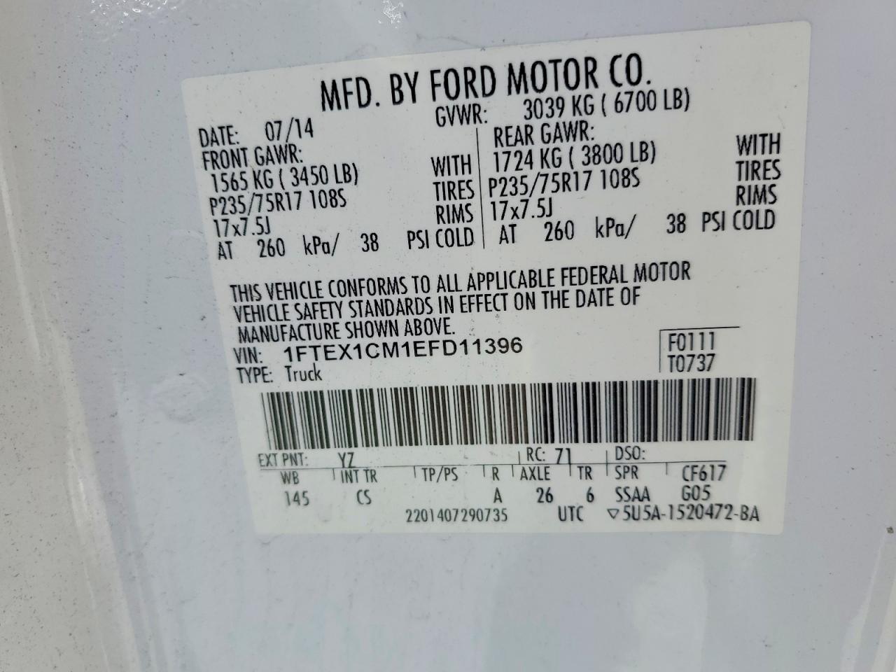 2014 FORD F150