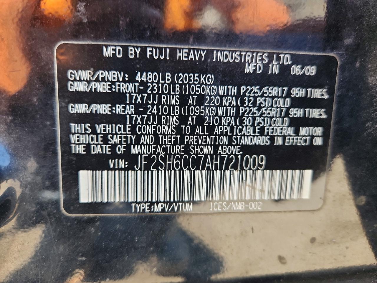 2010 SUBARU FORESTER