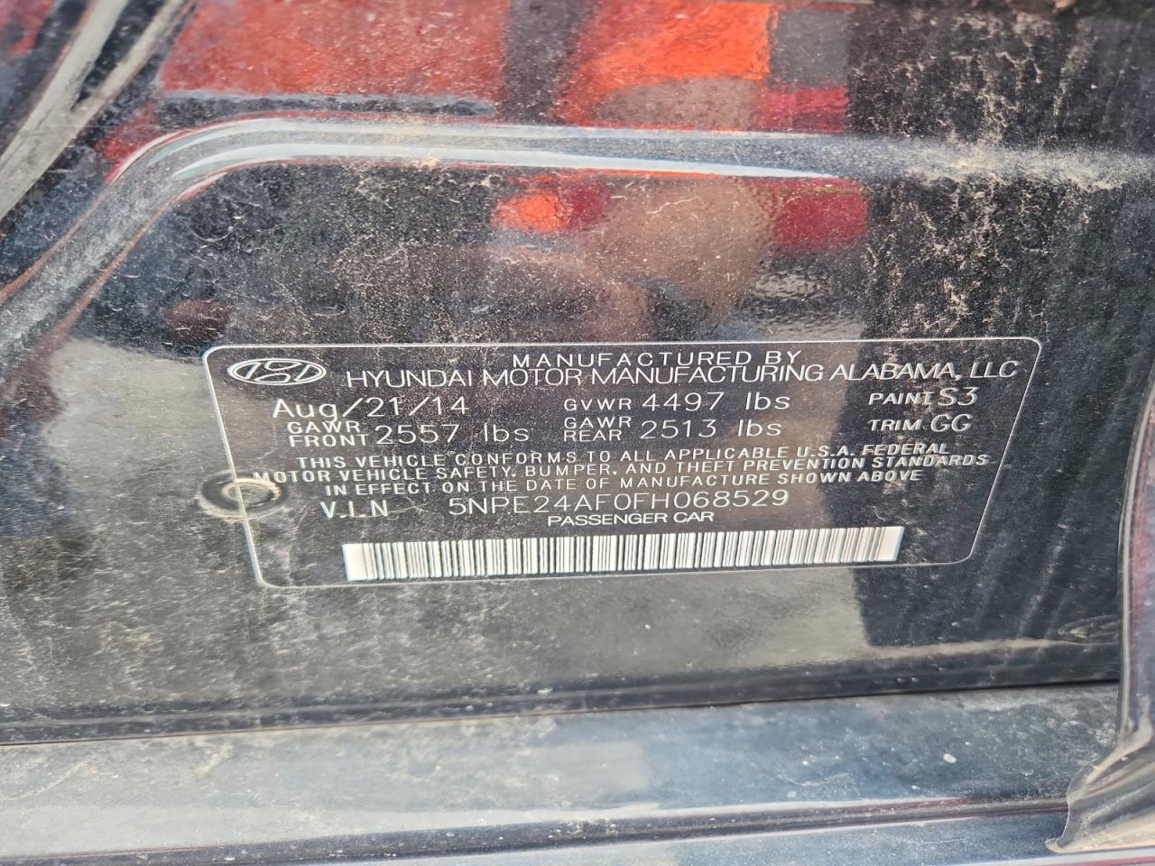 2015 HYUNDAI SONATA