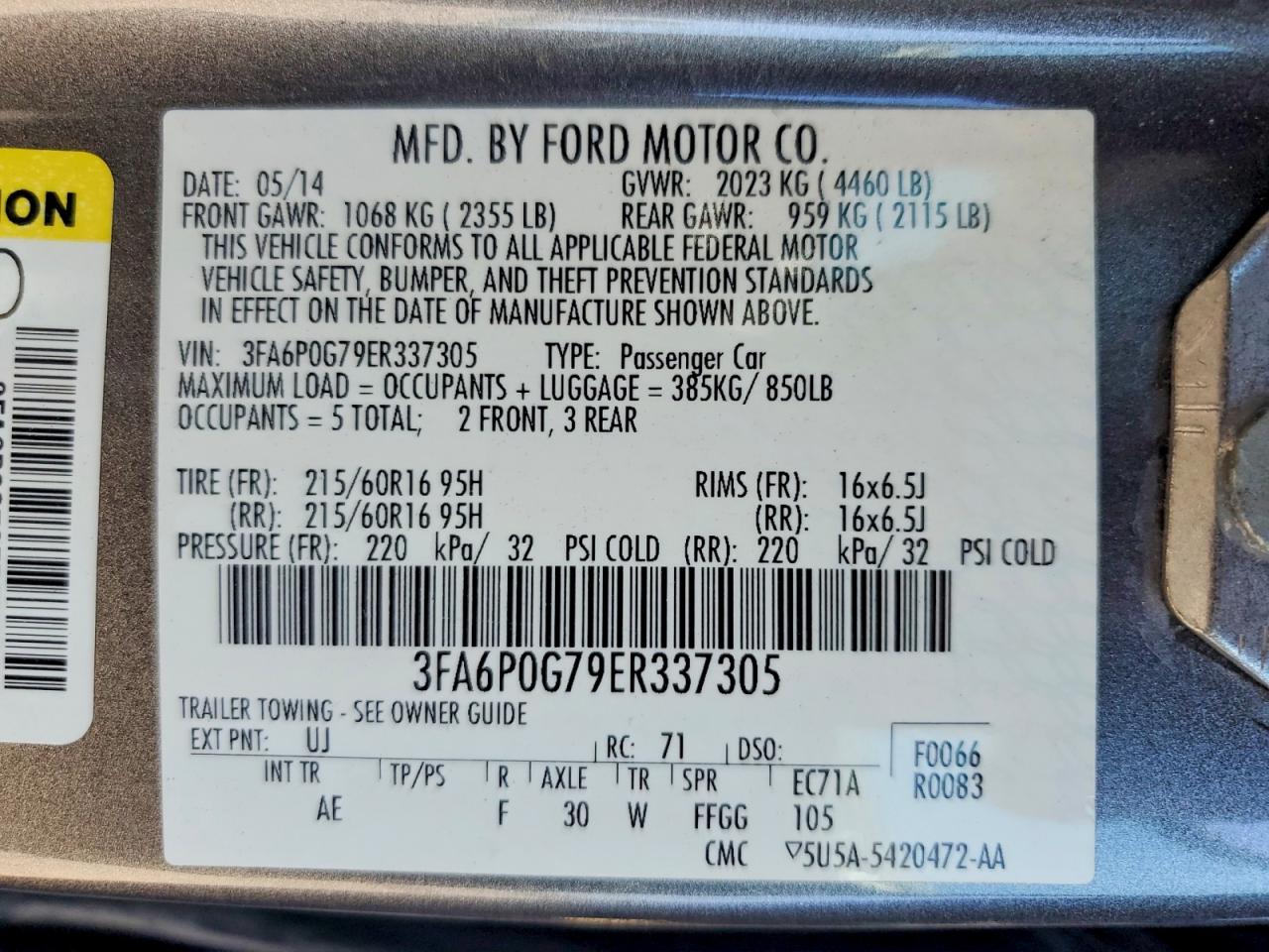 2014 FORD FUSION
