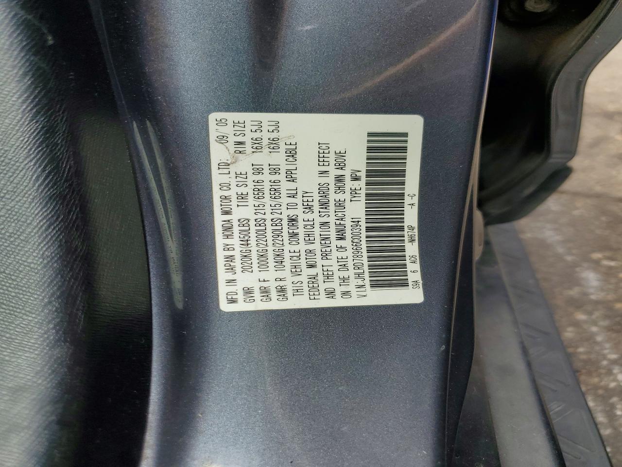 2006 HONDA CRV