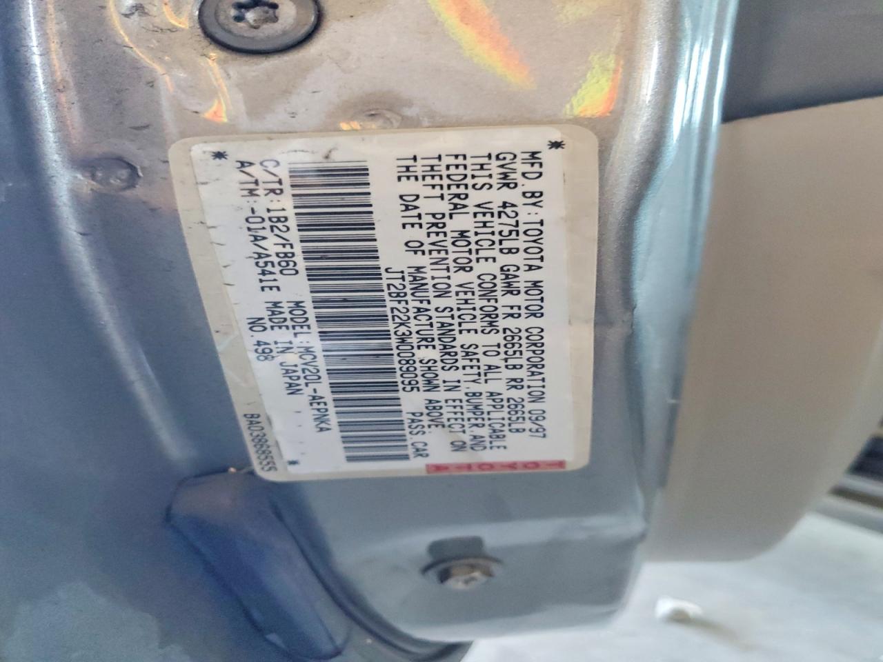 1998 TOYOTA CAMRY