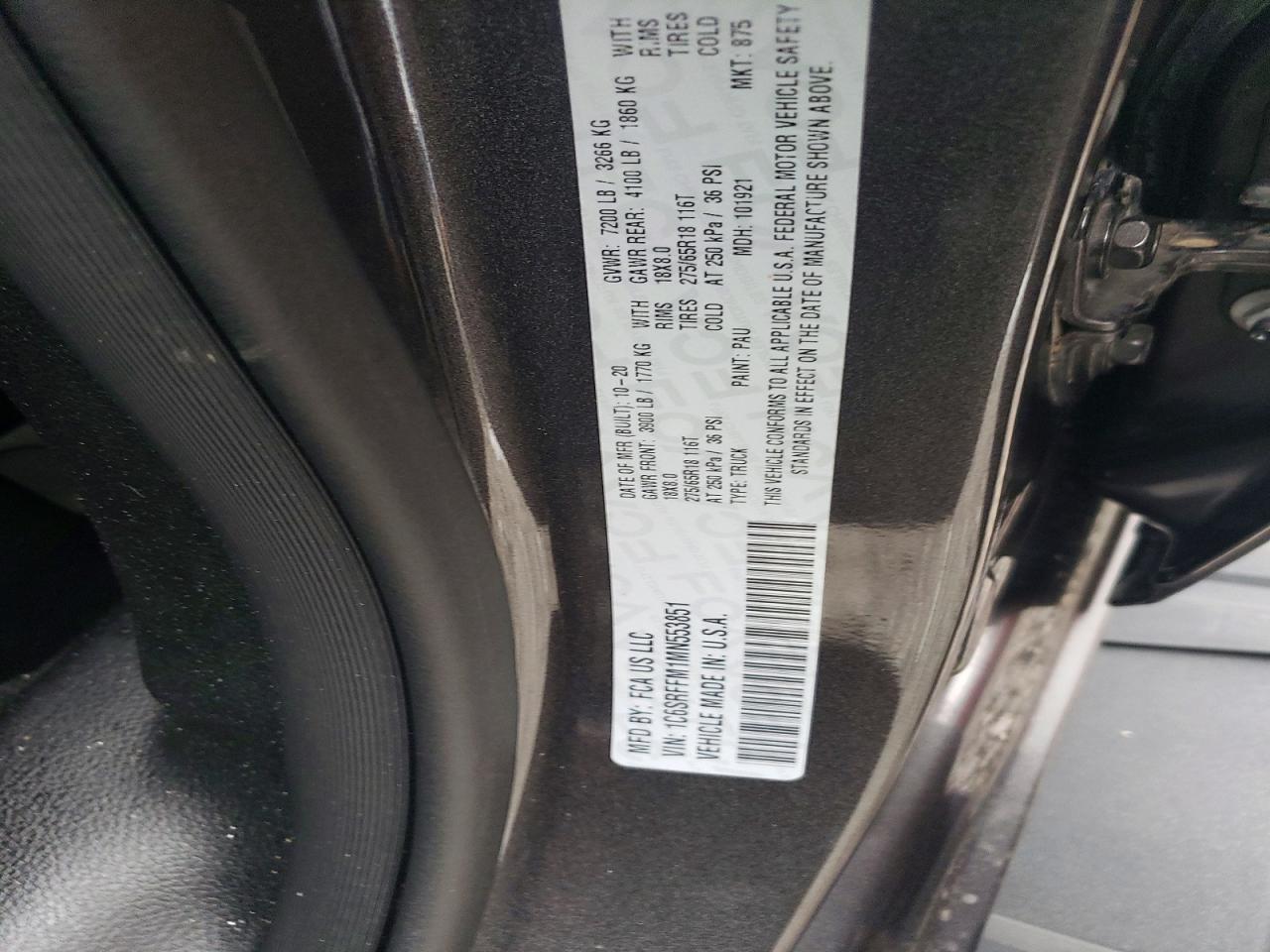 2021 RAM 1500