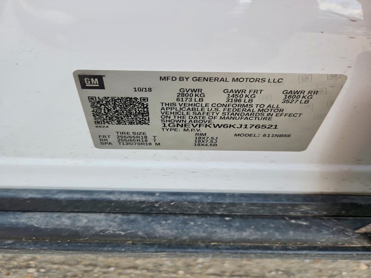 2019 CHEVROLET TRAVERSE