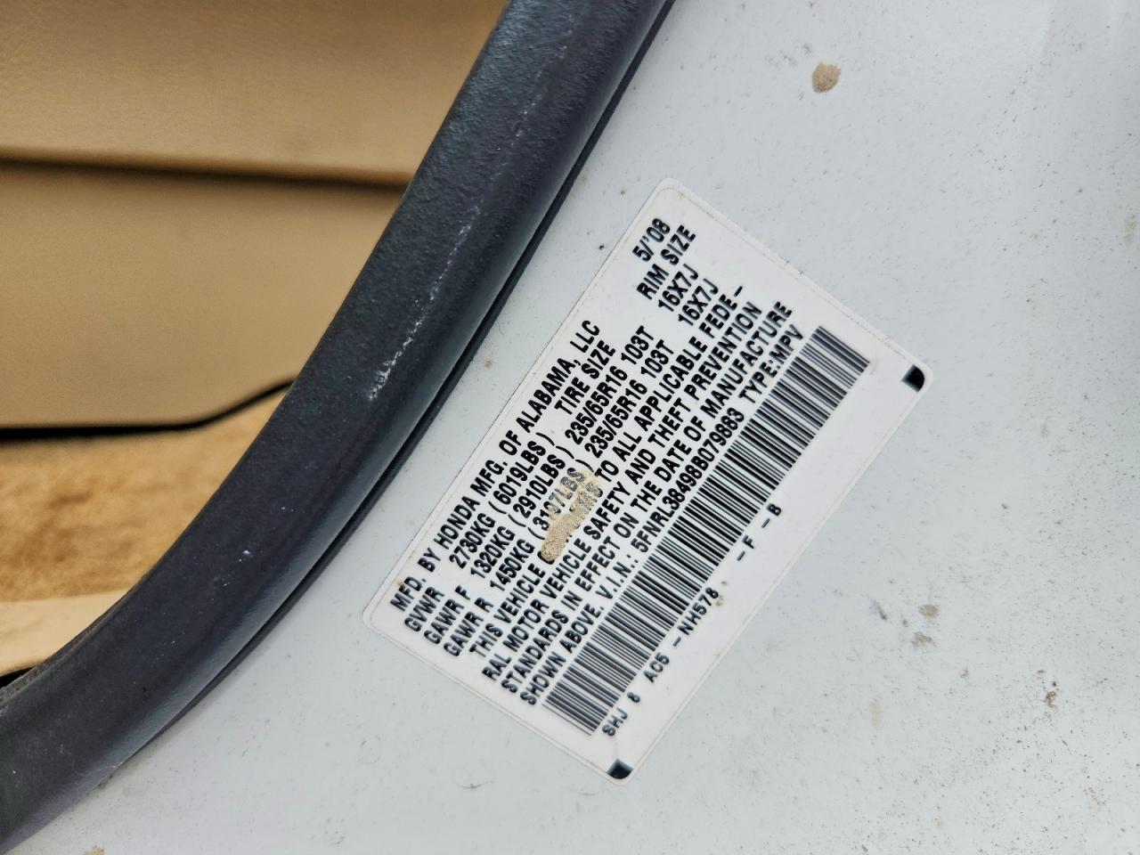 2008 HONDA ODYSSEY