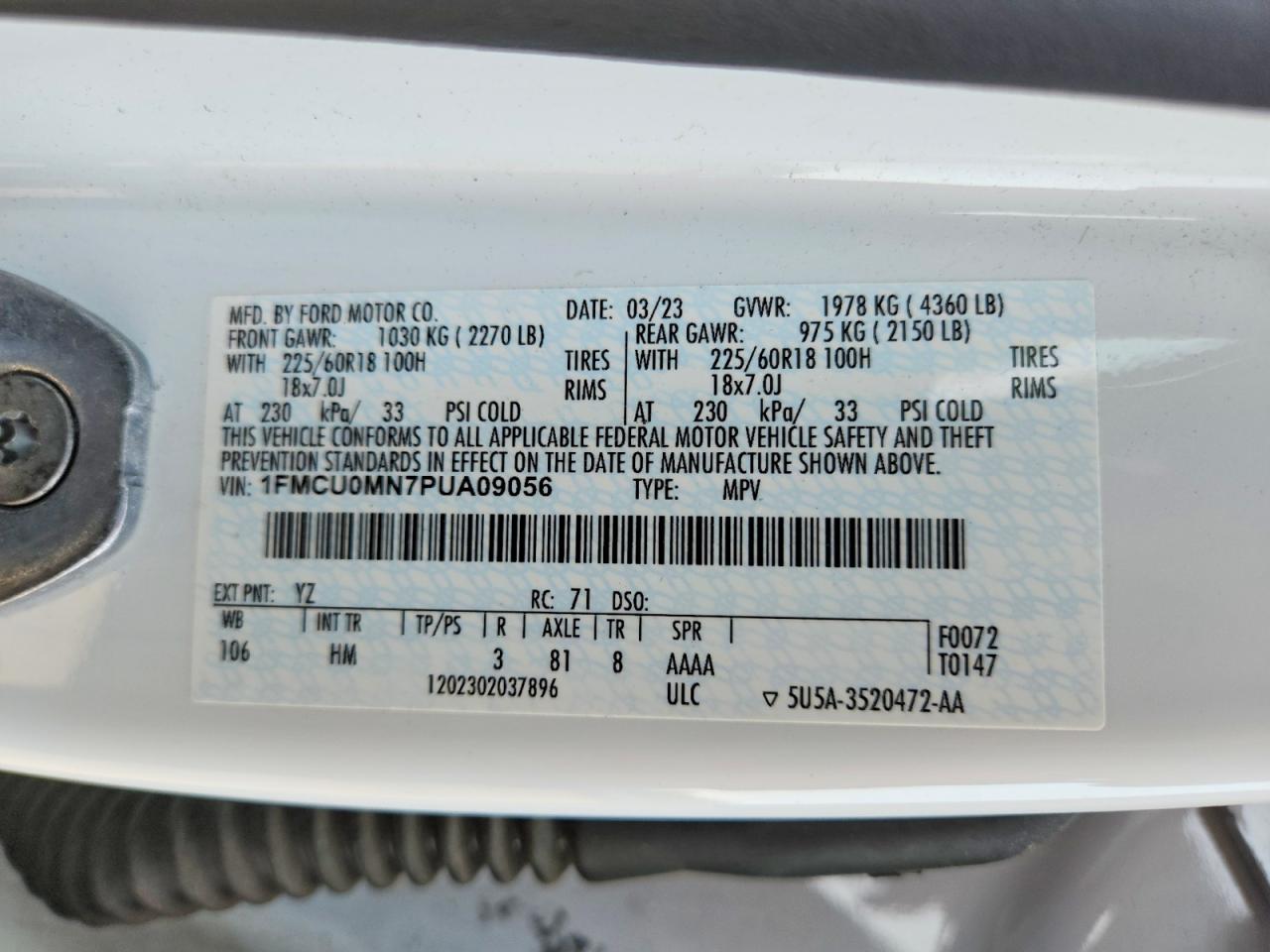 2023 FORD ESCAPE
