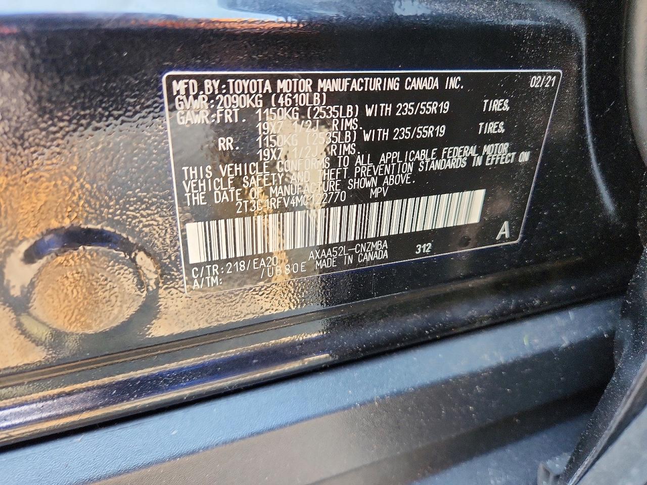 2021 TOYOTA RAV4