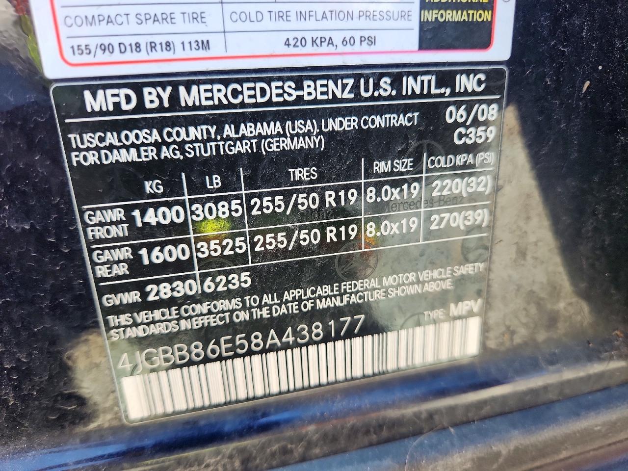 2008 MERCEDES-BENZ M-CLASS