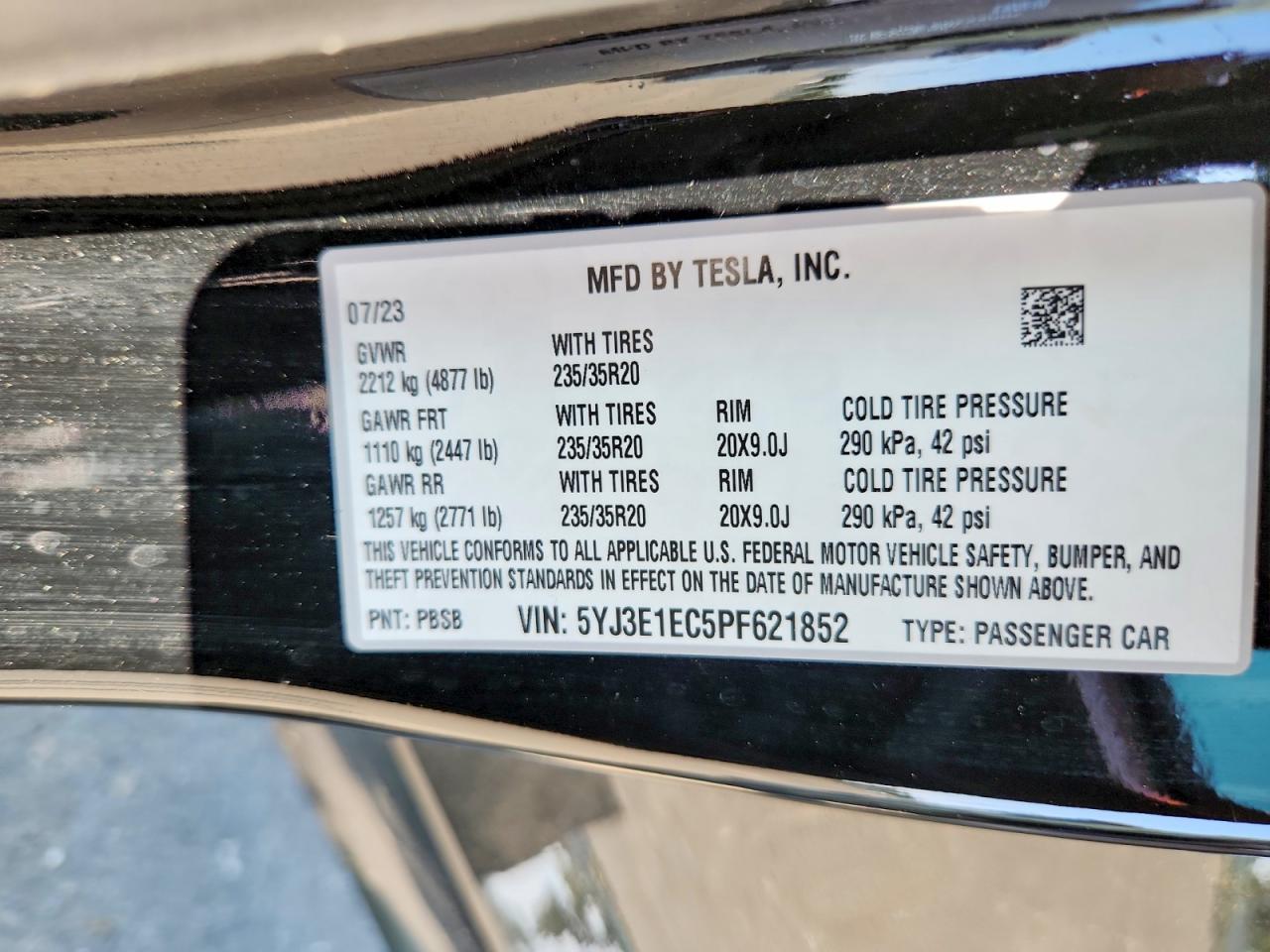 2023 TESLA MODEL 3