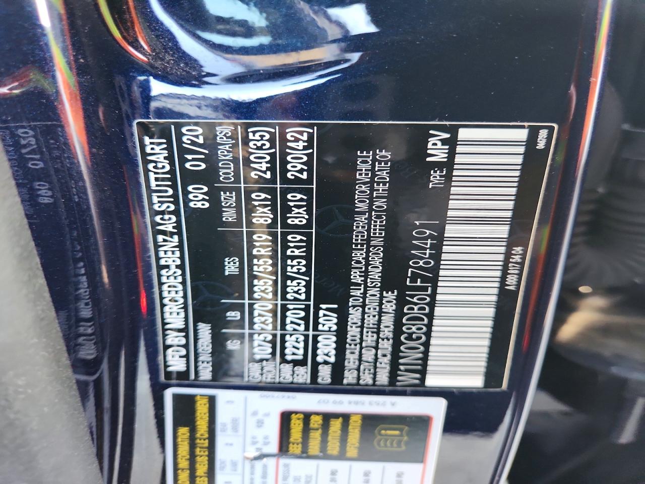 2020 MERCEDES-BENZ GLC-CLASS