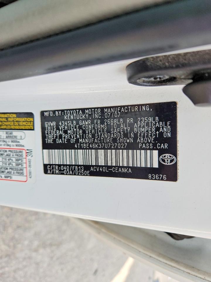2007 TOYOTA CAMRY