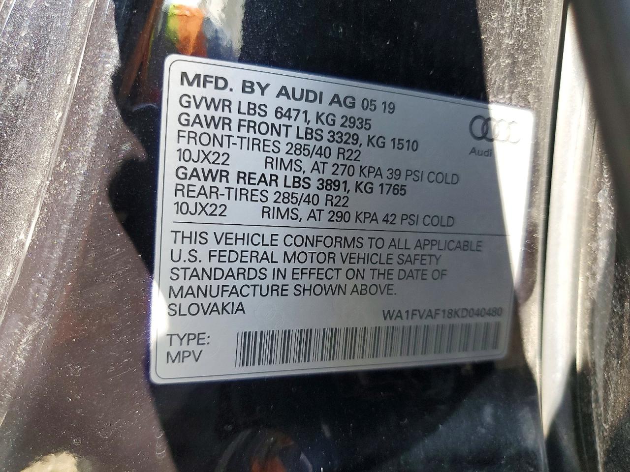 2019 AUDI Q8