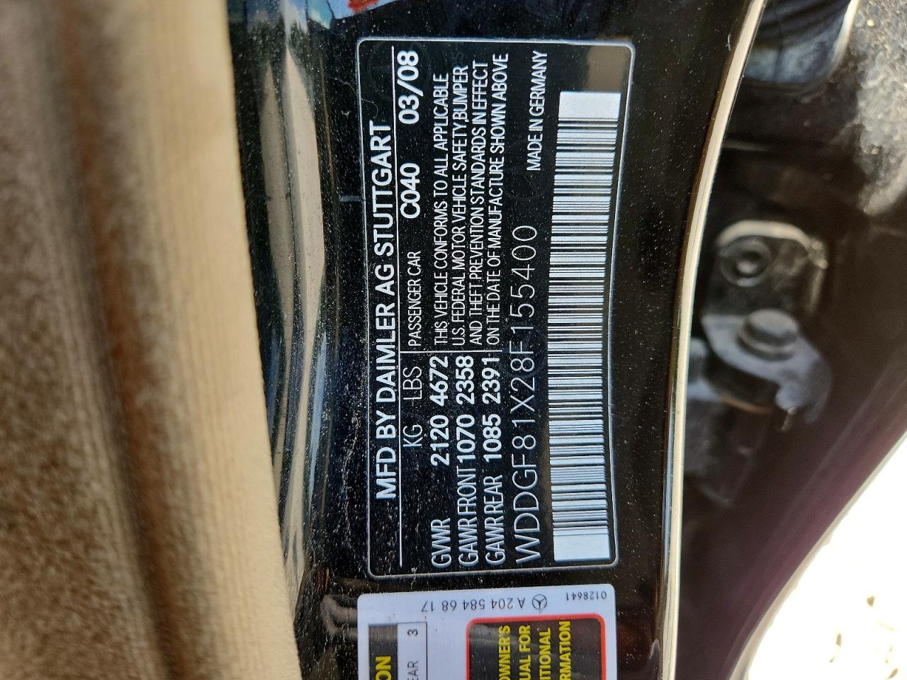 2008 MERCEDES-BENZ C-CLASS