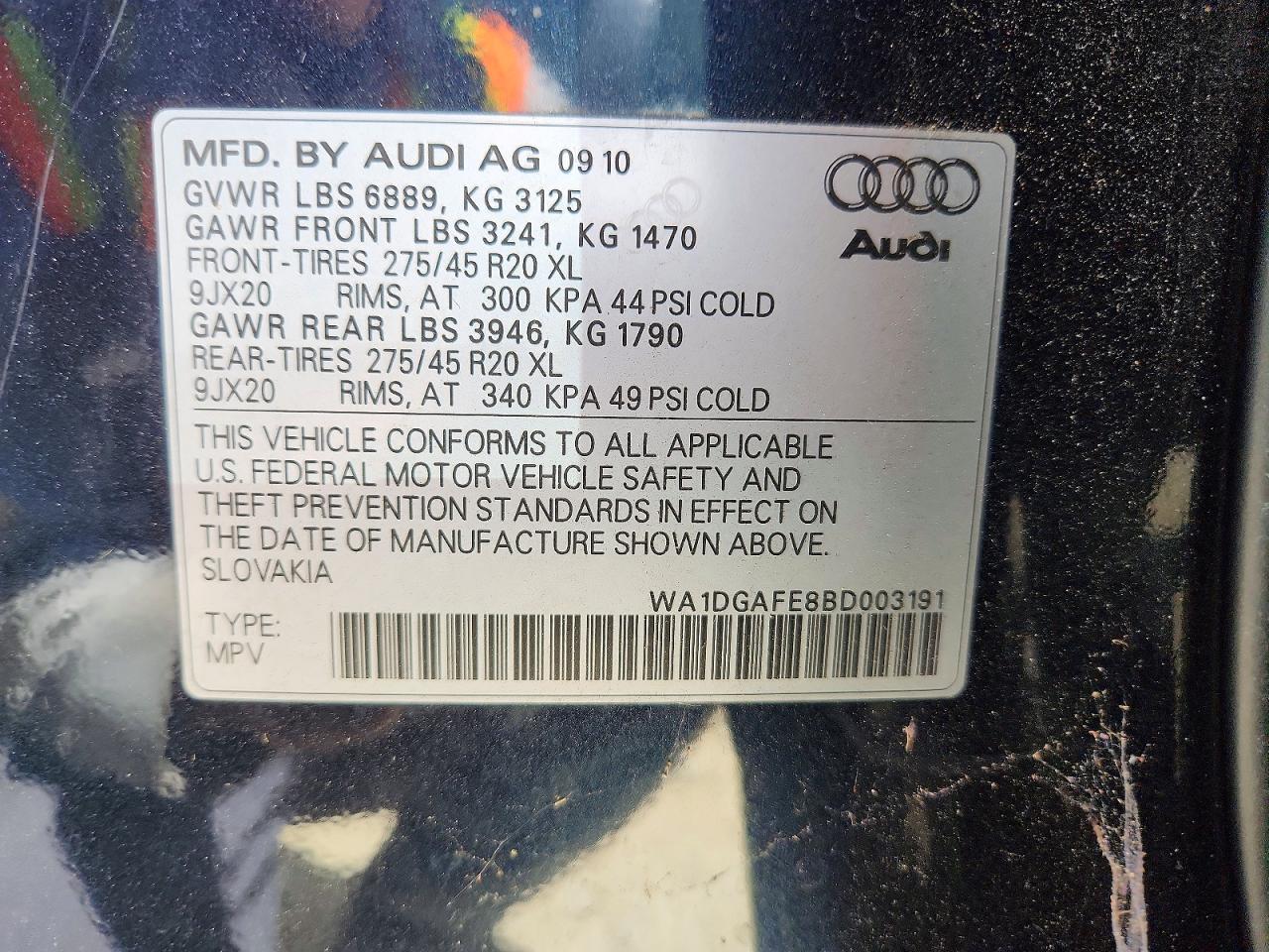 2011 AUDI Q7