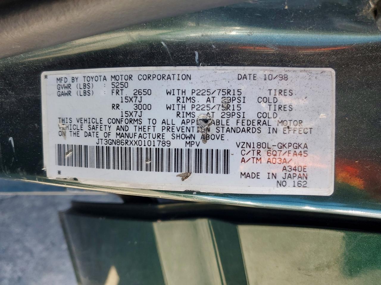 1999 TOYOTA 4RUNNER