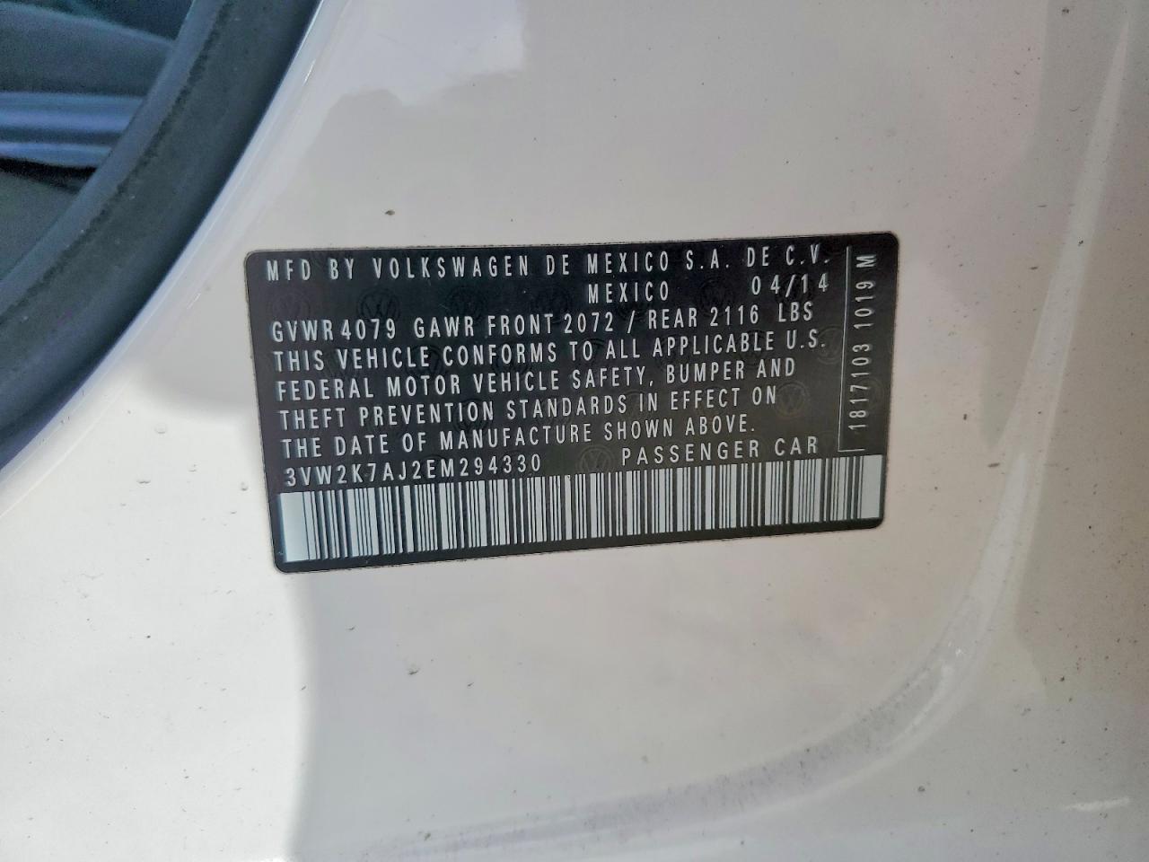 2014 VOLKSWAGEN JETTA