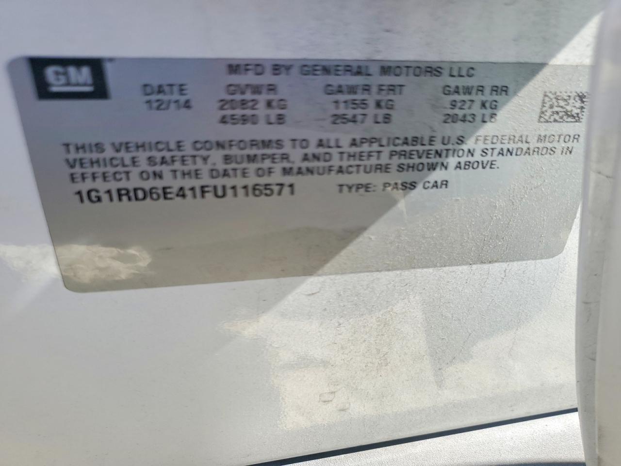 2015 CHEVROLET VOLT