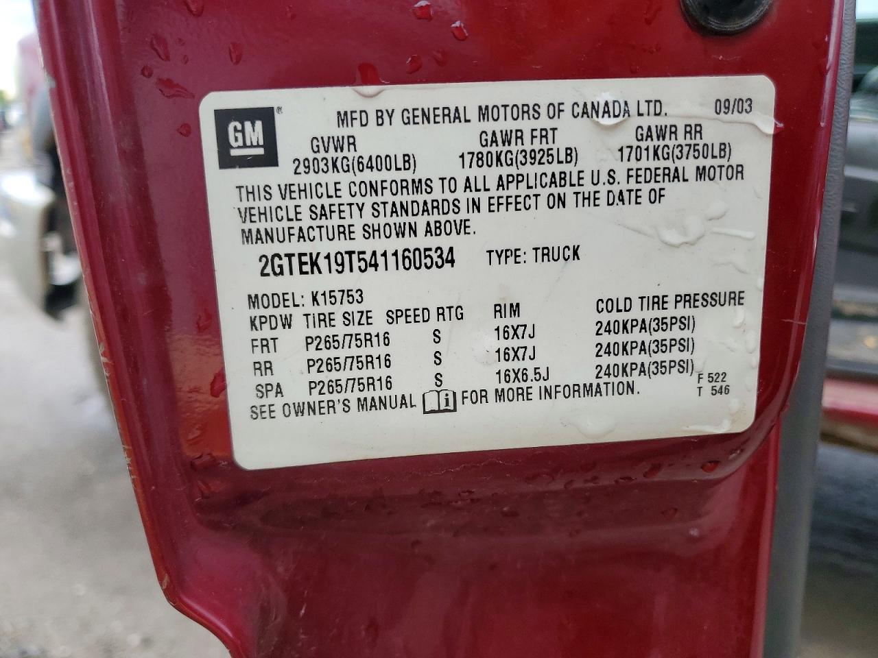 2004 GMC SIERRA