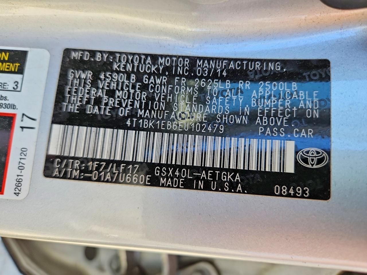 2014 TOYOTA AVALON