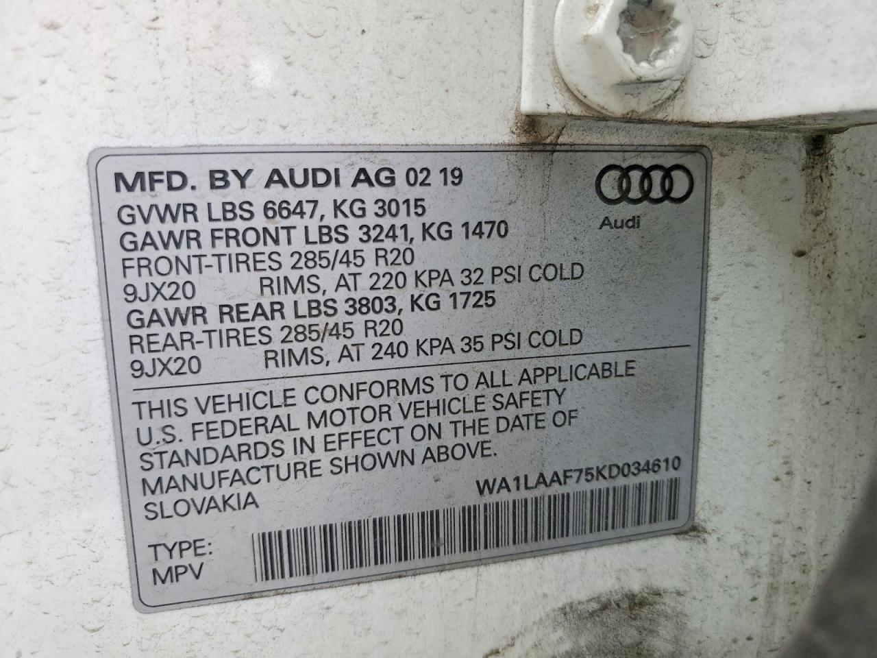2019 AUDI Q7